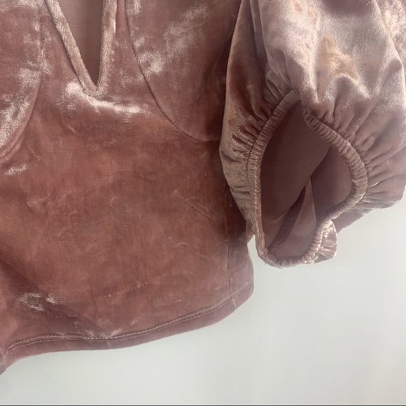 URBAN OUTFITTERS Pink Velvet Bustier Top - Picture 7 of 11